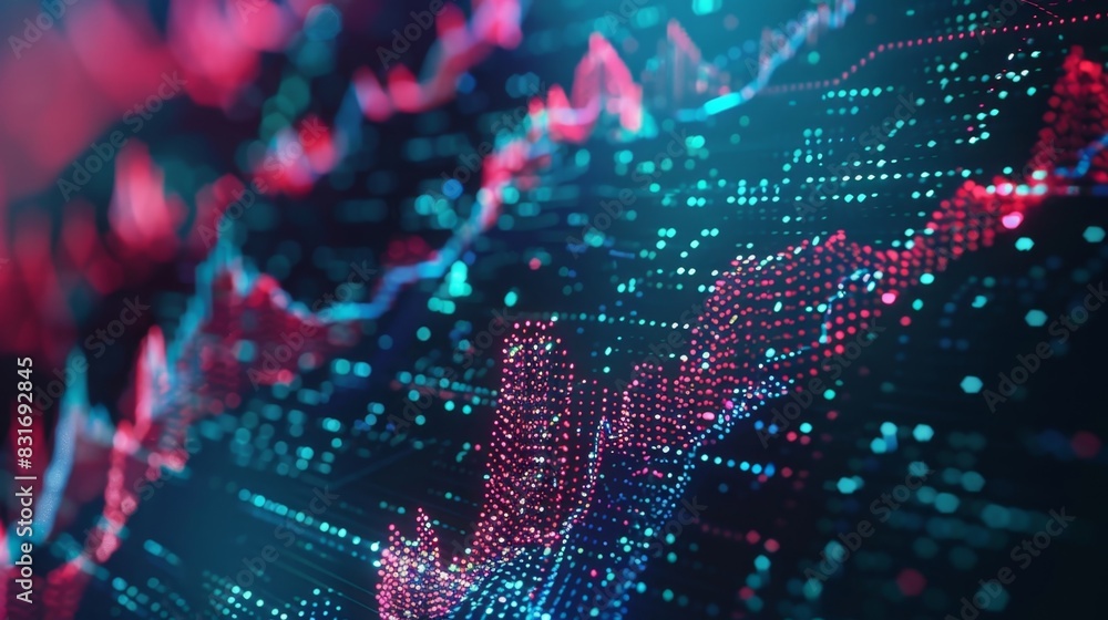 Poster a striking representation of the symbiotic relationship between ai and fintech with neural networks 