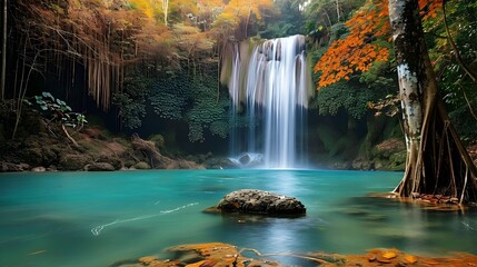 Enchanting Waterfall Oasis in the Heart of Erawan National Park