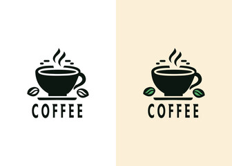 coffee cafe logo illustration design template