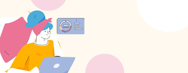 Business network security character flat vector concept operation hand drawn illustration
