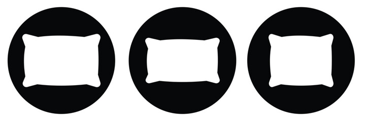 Pillow icon vector. Pillow sign and symbol. Comfortable fluffy pillow on white background.