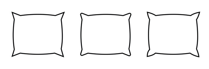 Pillow icon vector. Pillow sign and symbol. Comfortable fluffy pillow on white background.