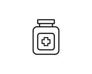  Medicine bottle icon vector symbol design illustration