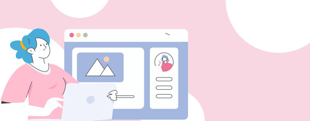 Business network security character flat vector concept operation hand drawn illustration
