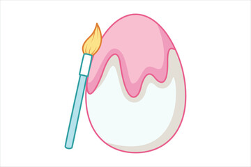 Easter Day Flat Sticker Design