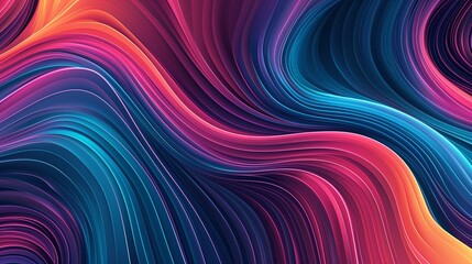 Beautiful abstract multicoloured holographic neon waves 