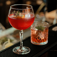 Traditional Thai food on black background, oriental food concept. Top view, flat lay, panorama.