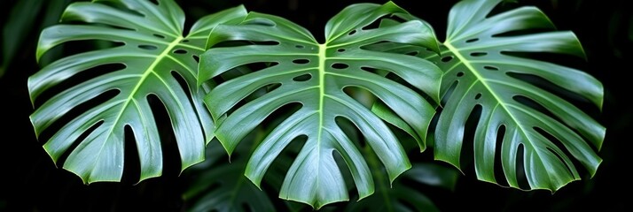 Vivid tropical foliage  luxuriant and colorful botanical design in lush natural patterns