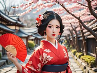 Fototapeta premium woman in kimono