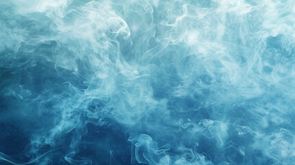 Obraz premium Dreamy and ethereal art from elegant sky blue smoke waves blending with celestial beauty,