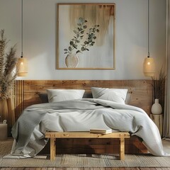 serene bedroom sanctuary cozy inviting bed in stylishly decorated modern interior warm and welcoming highquality 3d render