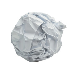 Naklejka premium Crumpled paper ball, white background