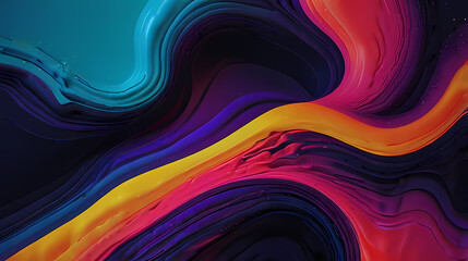 Fluid abstract background with bright neon splashes theme
