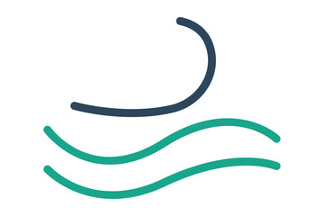 Wind icon. icon related to utilities. line icon style. utilities elements vector illustration