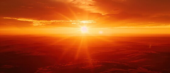 Fototapeta premium sunset wallpaper with the sun lying down in the sea