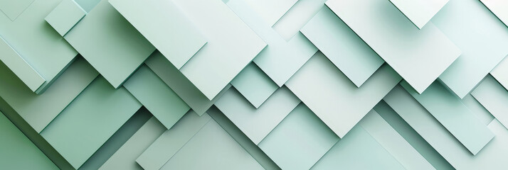 Fototapeta premium Abstract geometric pattern with teal and white diagonal lines creating a vibrant and modern minimalist design with clean and sharp edges 