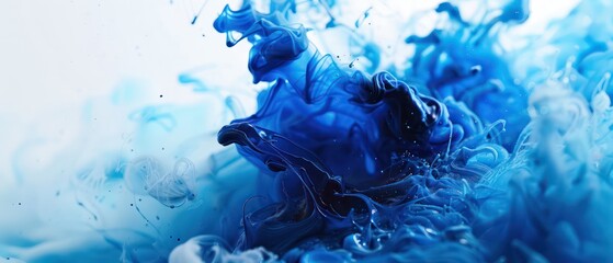 blue wave abstract wallpaper with nice dynamic fluid illustrated graphic elements, amazing light and depth