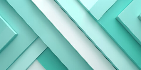 Abstract geometric pattern with teal and white diagonal lines creating a vibrant and modern minimalist design with clean and sharp edges
