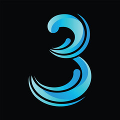 Number 3 Logo