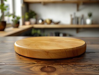 Culinary creativity beckons with a wooden cutting board on display