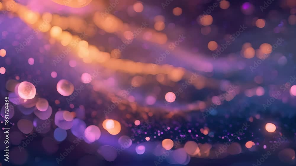 Poster abstract wavy digital background with glowing dots