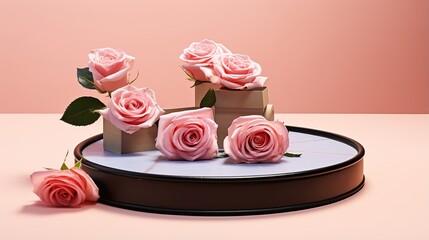 Naklejka premium chocolate cake with rose