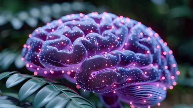 Concept art of a human brain exploding with knowledge and creativity. Bright colors.