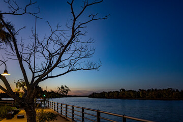 View of the San Fernando waterfront at night