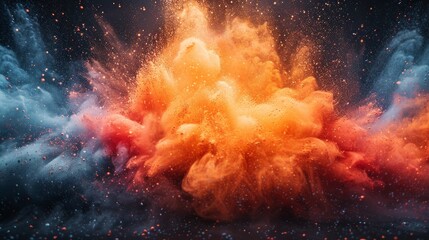 Explosion of cloud of powder.