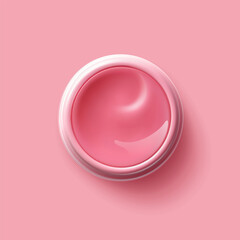 Cosmetic smear with creamy texture. Vector illustration.