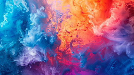 Fototapeta premium abstract background acrylic colors in water