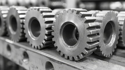 Synchronized brain mechanisms  abstract gears and cogs working together in harmony