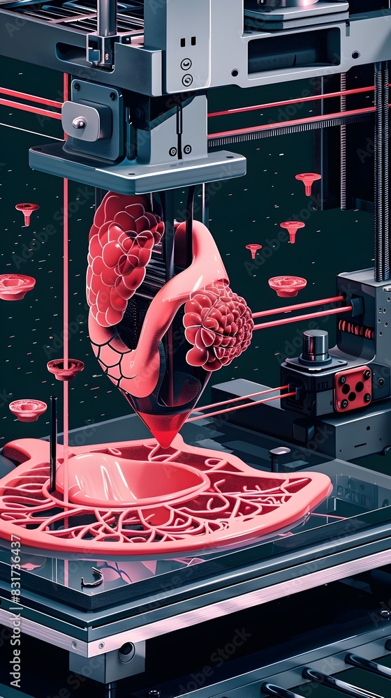 Aufkleber bioprinting complex organ structures in layers for advanced medical applications