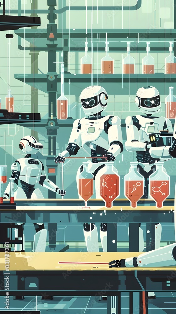 Poster robot powered lab automation revolutionizing scientific research and experimentation