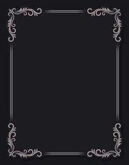 Invitation template with vintage ornamental frame