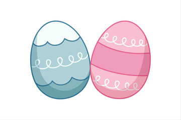 Easter Day Flat Sticker Design