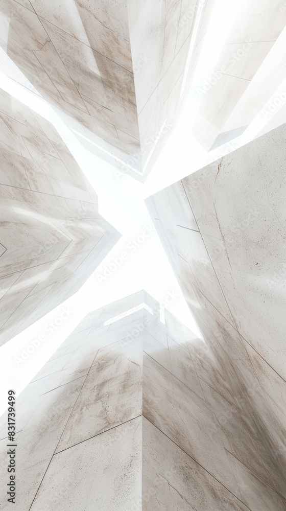 Aufkleber abstract architectural of modern building with geometric patterns and bright daylight
