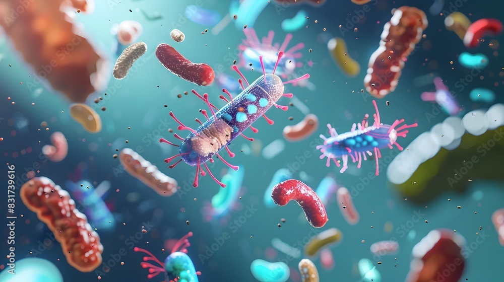 Poster microscopic insights exploring the diverse microbiome and its health implications through