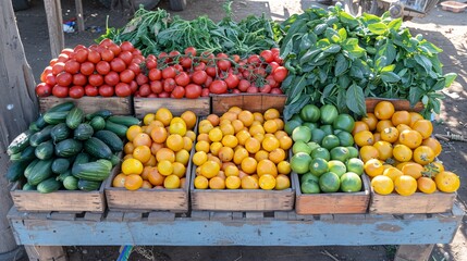 fruits and vegetables at the market
