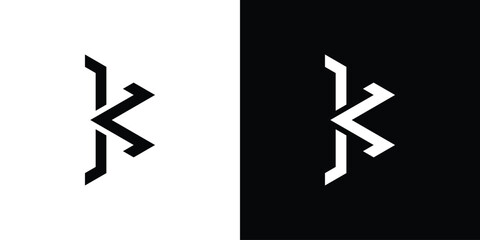 Letter K logo design with creative concept. Premium Vector