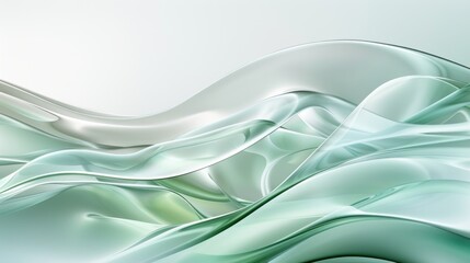 Fototapeta premium 3D Rendering Of Abstract Glass Waves.