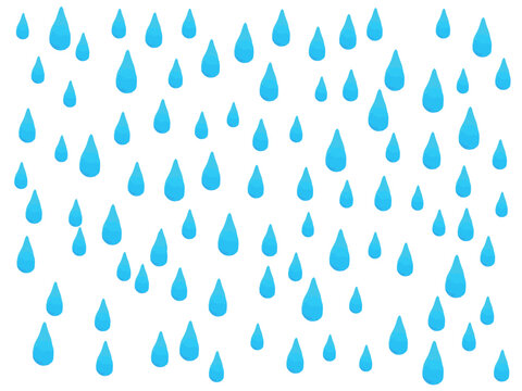 水彩タッチ大雨