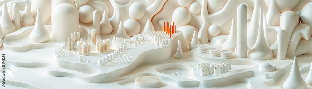 Aufkleber eye-catching 3d isometric product layout with a space reserved for text
