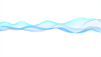 Abstract blue wave lines on transparent background. Abstract blue wave lines pattern for banner, wallpaper background. Modern technology background. Vector illustration.