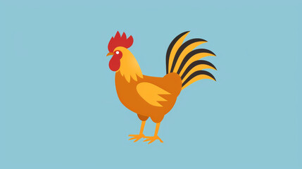 Enhance your marketing with a key poultry object through Feathered Excellence illustration. Elevate your brand