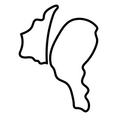 Essequibo Islands West Demerara vector map 