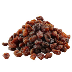 Fototapeta premium Pile of raisins isolated on white background