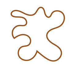 Obraz premium Brown Abstract Shape Outline Vectors 
