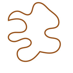 Brown Abstract Shape Outline Vectors 