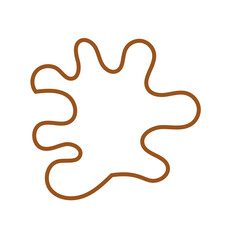 Obraz premium Brown Abstract Shape Outline Vectors 